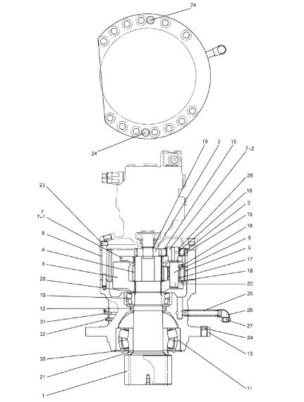 191-2693 199-4487 Excavator Swing Drive Gear Applied To CAT 325C 325D 322C 324D 329D