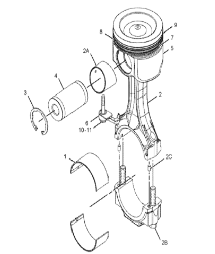 128-0395 1280395 116-1089 Connecting Rod Bearing 1161089 128-0396 ...