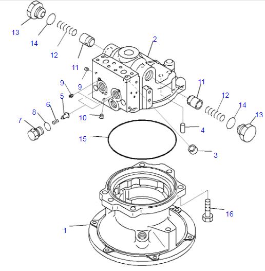 Excavator Swing Motor Housing 7067G71141 7067G71180 PC2008 PC2208