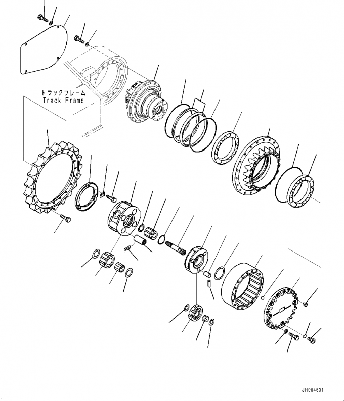 20Y-27-22160 20Y-27-22170 Carrier Excavator Final Drive For Komatsu PC200