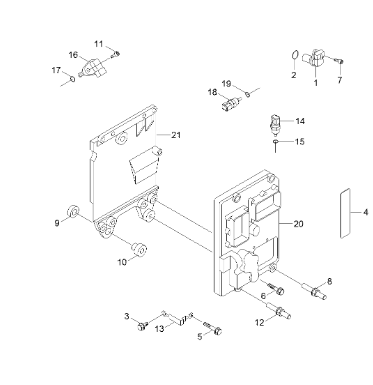 2872277 4921684 Crankshaft Position Sensor For HYUNDAI Excavator ...