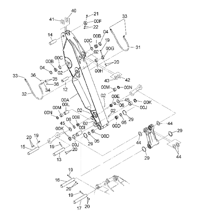 3076627 Pin For HITACHI EX220-5 ZX240-3 ZX350-3 Excavator Pin