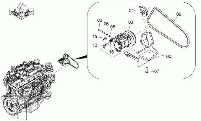 4709228 Compressor HITACHI Excavator Air Conditioner Parts For ZX670LC ...