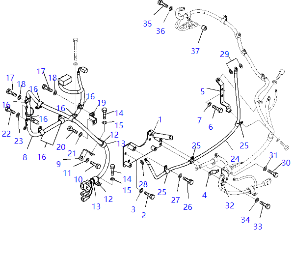421-06-42281 4210642281 Wiring Harness Excavator Engine Parts Support ...