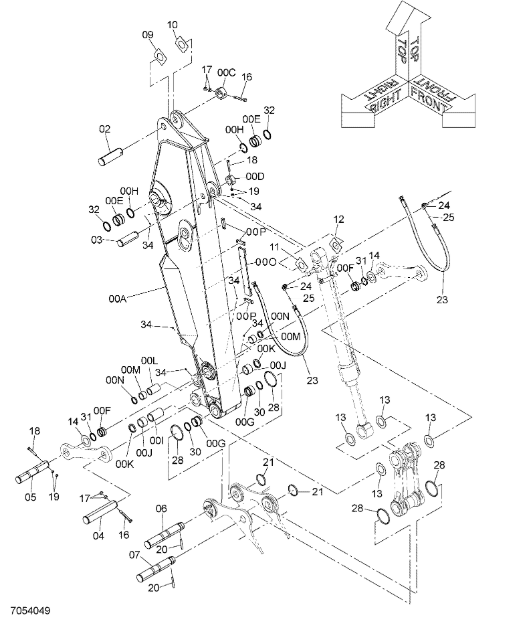 4409178 Bushing HITACHI Excavator Spare Parts Fitting For ZX120-3 ZX180LC-3