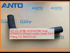421-03-42180 4210342180 Hose KOMATSU Wheel Loader Spare Parts Fitting For WA470-6A 