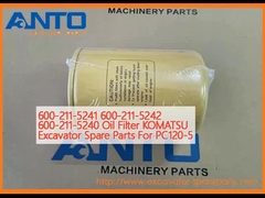 600-211-5241 600-211-5242 600-211-5240 Oil Filter KOMATSU Excavator Spare Parts For PC120-5