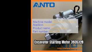 Excavator Starting Motor 3935328 For 4B3.9 6B5.9