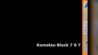 Komatsu Excavator Block 7-0-7 PC70-8