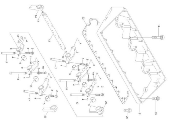 4070529 3896697 3892667 3027881 3039114 3883102 Rocker Lever Housing Gasket