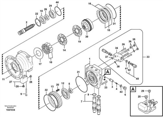 VOE14601385 14601385 Sealing Kit For EC300D VOE Excavator Swing Motor
