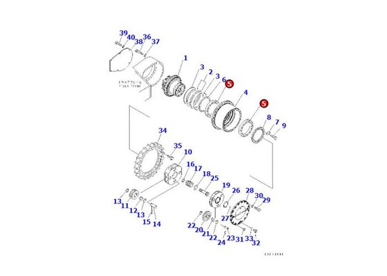 208-27-71210 2082771210 PC400-8 Final Drive Bearing For KOMATSU Excavator Bearing