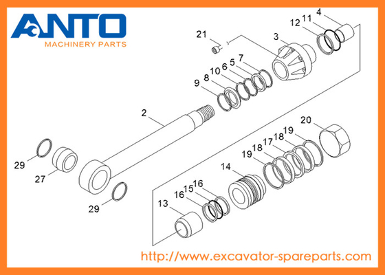 31Y1-10160 HCE Seal Kit Hyundai Excavator Oil Cylinder Parts For R250LC-7 R250LC-3