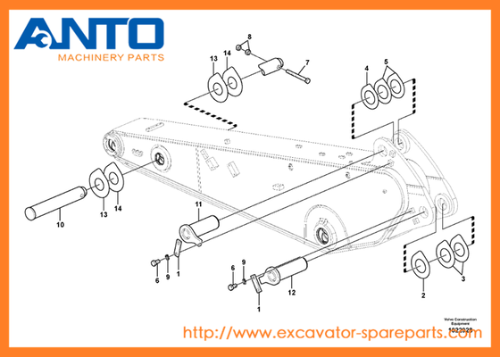 14547553 11210808 Shim Excavator Spare Parts Fit For EC200D EC210C EC220D EC235C