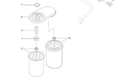 VOE3930942 3930942 Fuel Water Separator Filter 6B 6C L8.9 FS1280 Hyundai R140LC7 R210LC7