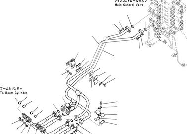 20Y-62-17480 Hose 700mm Boom Cylinder Piping Komatsu PC200