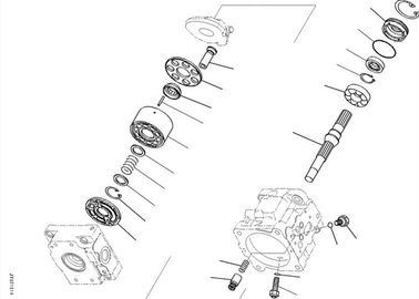 708-1S-13520 Piston SUB Assy Used For Komatsu PC50 Excavator Hydraulic Pump Parts