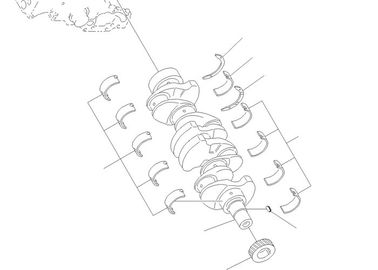 6204-21-8100 Bearing Main Metal Assy For Komatsu Excavator PC220