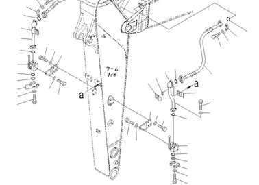 07097-21015 Arm Hose Actuator Additional Piping For Komatsu PC200