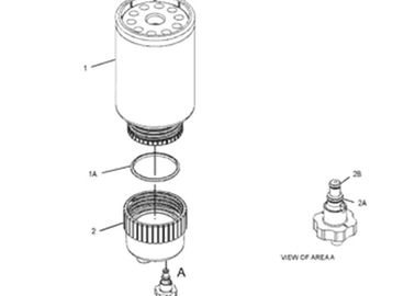 326-1644  320C  Excavator Parts Fuel Water Separator Filter