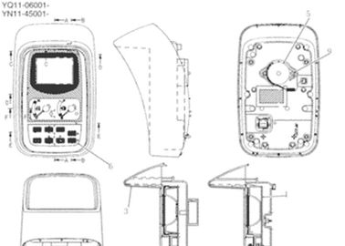 YN59S00021F2 YN59S00021F3 SK200-8 Excavator Monitor