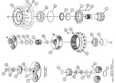 148-4638 148-4636 Swing Housing Assembly  320C