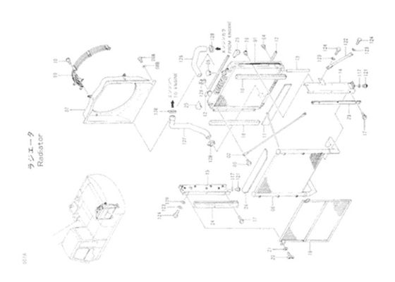 Hydraulic Oil Cooler ASS'Y 4287045 EX200-3 Hitachi Excavator Parts