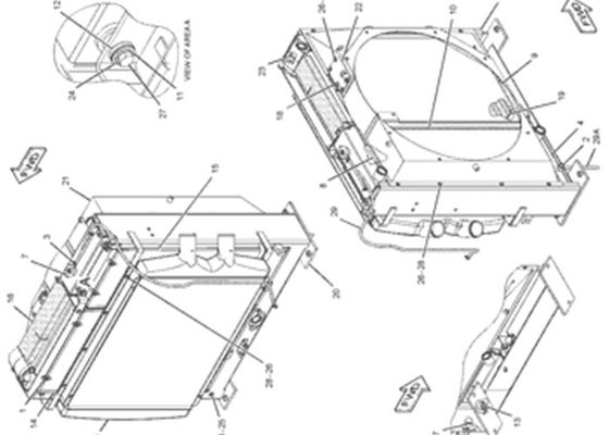 326-3870 245-9207 Water Tank Radiator  325D  Excavator Parts