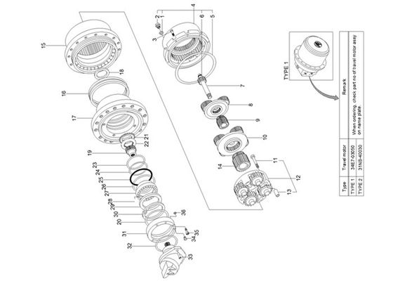 VOE14604652  ZTAJ-00013 Screw Excavator Parts Vo-lvo EC460B