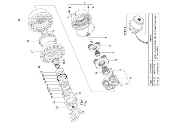 VOE14604652  ZTAJ-00013 Screw Excavator Parts VOE EC460B