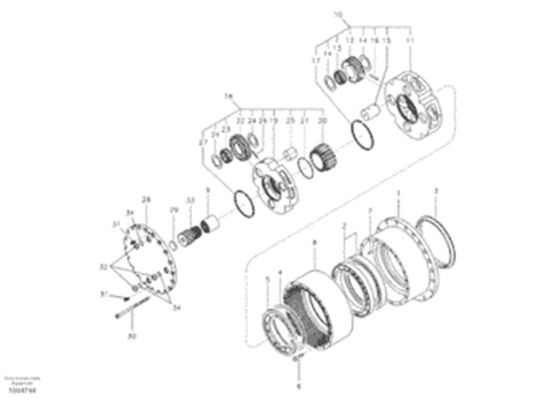 SA711730290 Gear Box Secondary Sun Gear For Vo-lvo Excavator EC210