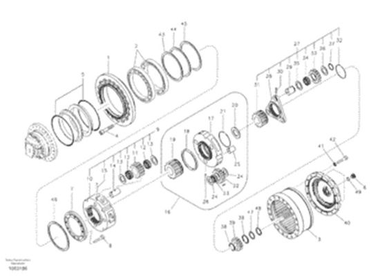 Gear SA7117-34360 Travel Gearbox For VOE Excavator EC240
