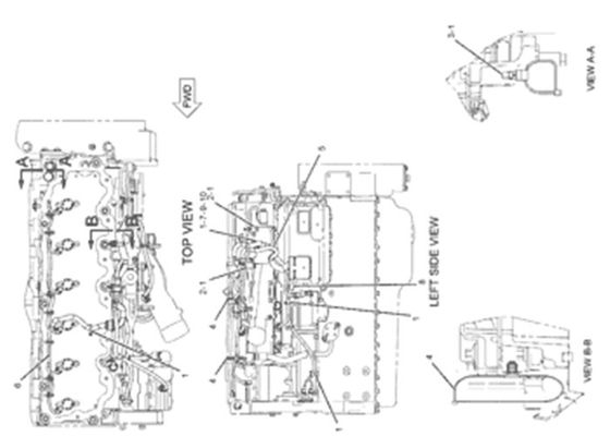 2225917 222-5917 324D Excavator Electric Parts C7 Engine Injector Wiring Harness