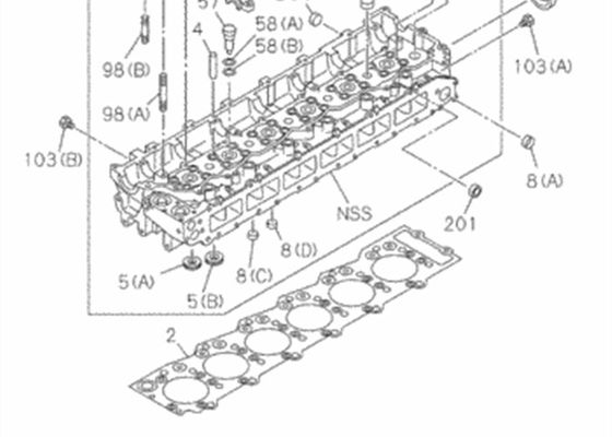 Hitachi ZX350K-3 Cylinder Head Gasket 8976018195 Excavator Seal kits