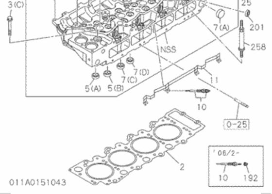 8981142560 ISUZU Head Gasket For HITACHI Excavator Engine Parts