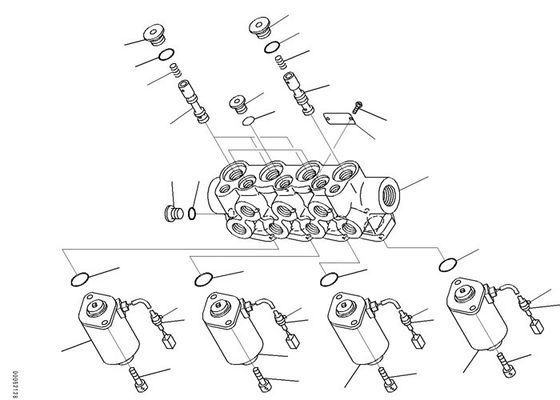 Solenoid Valve 20Y-60-32120 Excavator Spare Parts Komatsu PC200