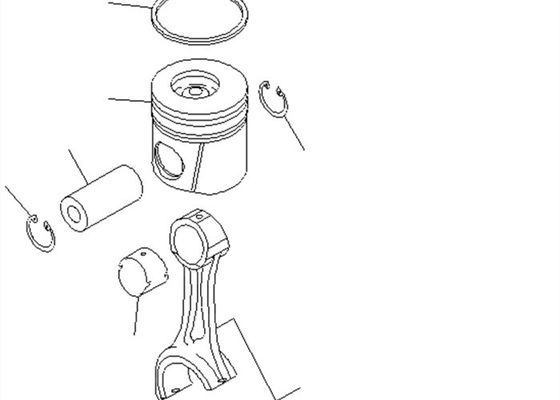 Komatsu PC200 6732-31-2410 Excavator Engine Parts S6D102E Piston Pin