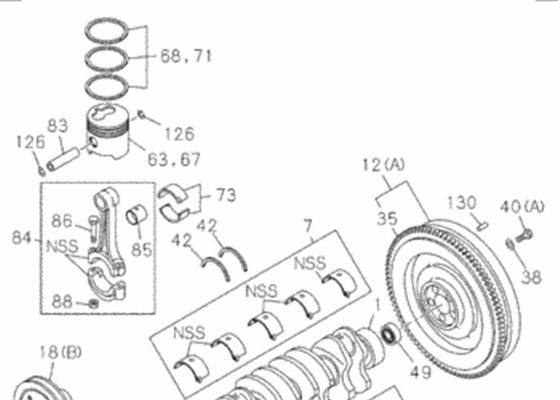 Standard Piston Ring Set 8980952150 8971412080 For Hitachi ZX55UR