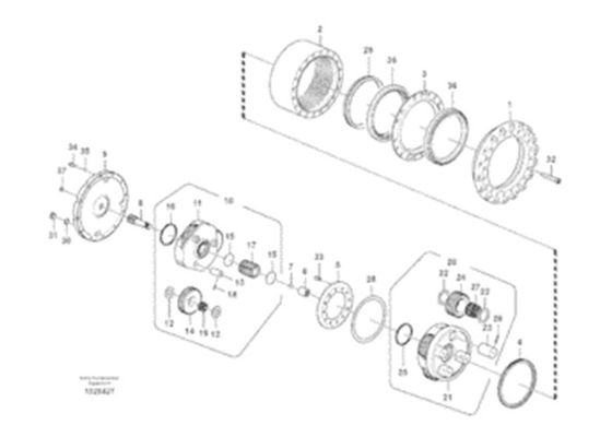 VOE14505744 14505744 Gear Travel Gearbox For Vo-lvo Excavator EC210C