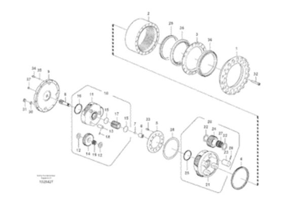 VOE14505744 14505744 Gear Travel Gearbox For VOE Excavator EC210C