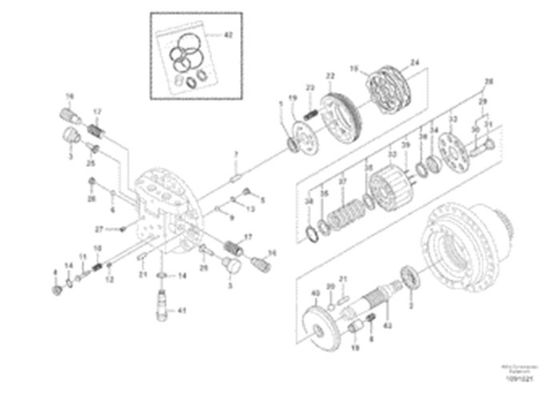Shaft VOE14719531 14719531 Travel Gearbox For VOE Excavator EC220D