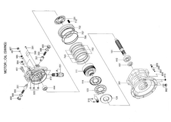 HITACHI ZX230 Hydraulic Swing Motor 4423851 9179925 9195213 Excavator Swing Device