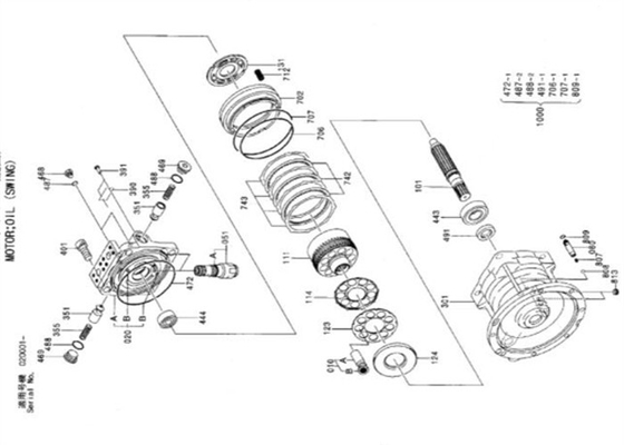 ZX250-3 4625367 9243324 9243323 Swing Motor HITACHI ZX240-3 Excavator Swing Device