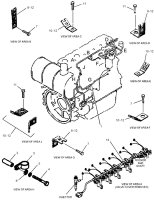 305-4893 3054893 C6.4 Injector Wiring Harness 305-4893 For E320D/E323D Excavator spare parts