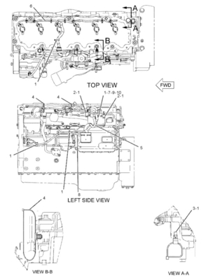 222-5917 2225917 Fuel Injector Wiring Harness Assembly For C7 Engine Excavator 324D/325D/329D