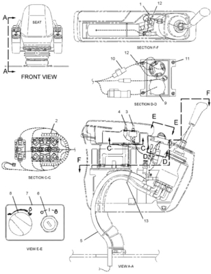 197-4279 1974279 Right Operating Handle Wiring Harness Excavator 320C