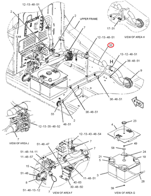 283-2932 2832932 Chassis Wiring Harness for 324D 325D 329D Excavator Parts