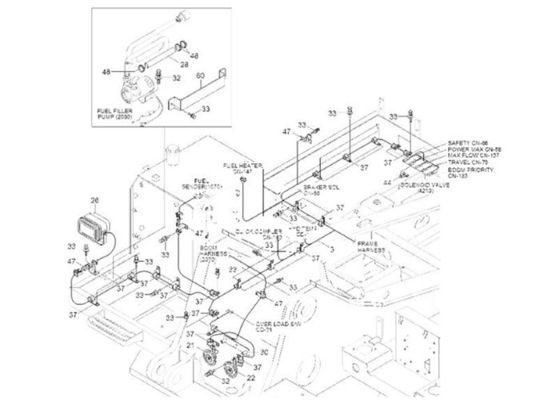 21N910012 21N910013 21N910014 R320LC7 Excavator Frame Harness 21N9-10012 21N9-10013 21N9-10014